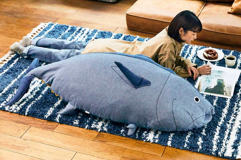USEDo Kindai University 5-Foot Tuna Cushion is for the Toro Lover Sushi Pillows Fish Vintage Denim Japan Osaka Wakayama 