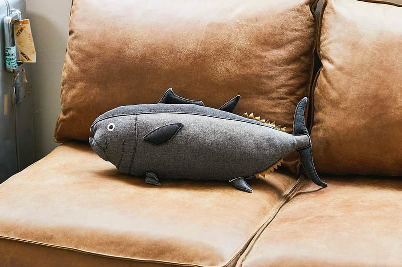 USEDo Kindai University 5-Foot Tuna Cushion is for the Toro Lover Sushi Pillows Fish Vintage Denim Japan Osaka Wakayama
