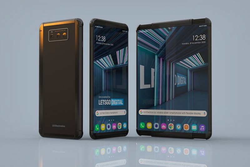 LG Smartphone expand screen phones technology tech display touch roll patent design us office south korean