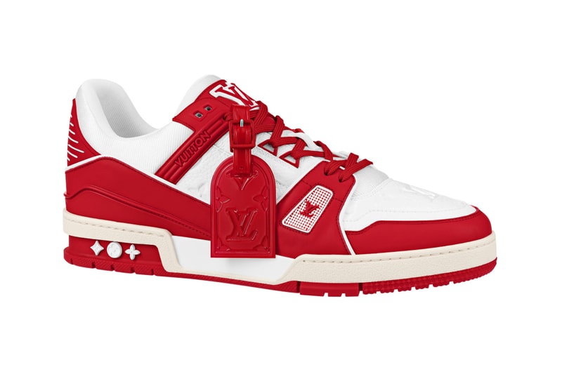 Louis Vuitton RED world aids day release information sneaker release red white 