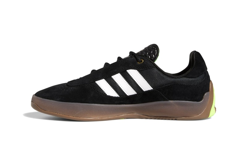 Lucas Puig x adidas Skateboarding PUIG "Core Black / Cloud White / Gum" FV5932 Skate Shoe Release Information Drop Date Closer First Look Suede Terrace Culture Premium Leather Three Stripes