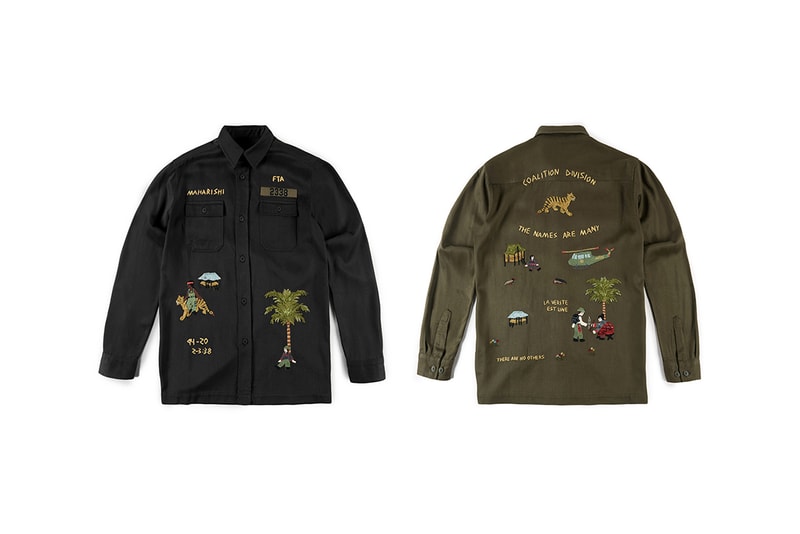 maharishi london fall winter 2020 embroidery vietnamese jackets coat trousers sweatshirts hoodie tee tapestries