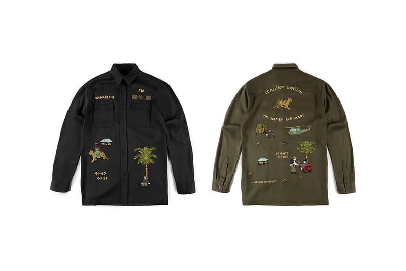 maharishi london fall winter 2020 embroidery vietnamese jackets coat trousers sweatshirts hoodie tee tapestries