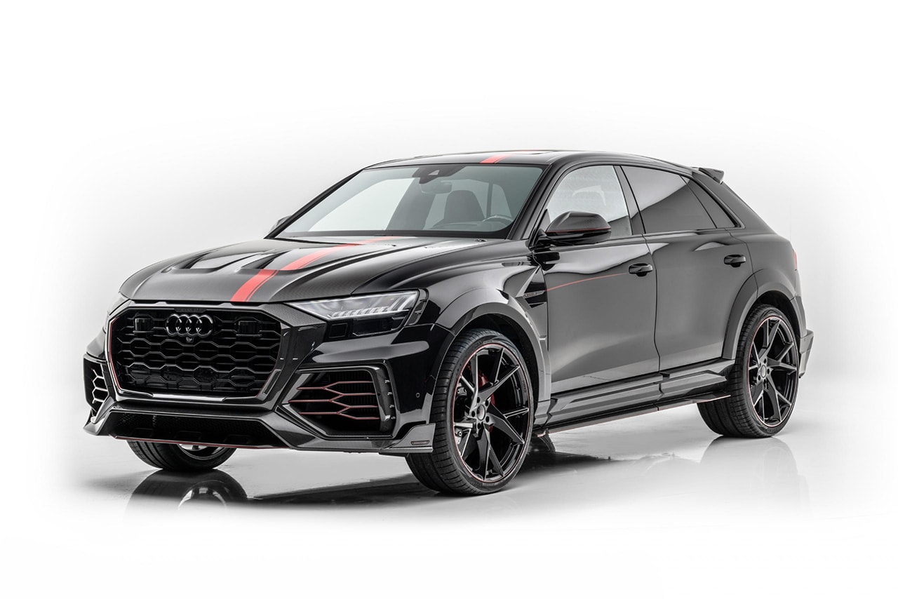 Mansory Audi RSQ8 Complete Conversion SUV 4x4 German Luxury Family Four Door Car Tuned Power V8 Twin Turbo 769 HP 738 lb-ft Torque 198 MPH 0-62 MPH Body Kit Flares Paint Stripes Racing