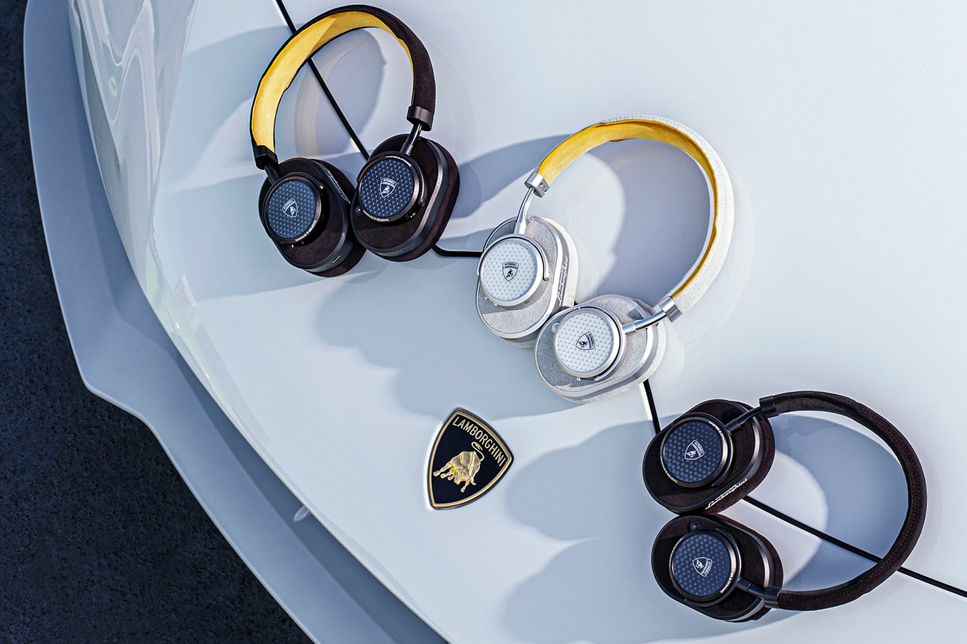 Master & Dynamic for Automobili Lamborghini Release Info MW65 Active Noise-Cancelling Wireless Headphones MW07 PLUS True Earphones