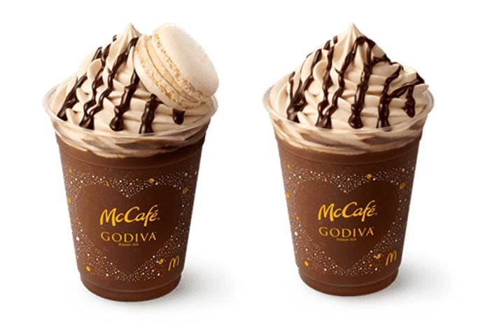 Godiva x McDonald’s Japan Releases Luxurious Chocolate Espresso Frappe and Macaron Drink