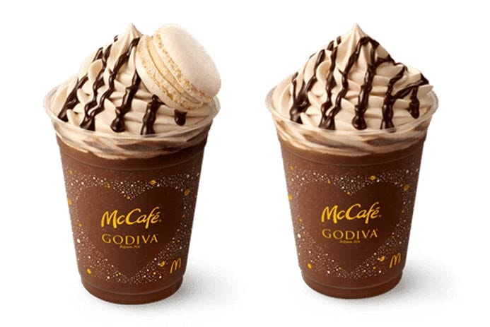 Godiva x McDonald’s Japan Releases Luxurious Chocolate Espresso Frappe and Macaron Drink