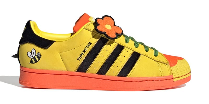 orange fuzzy adidas shoes