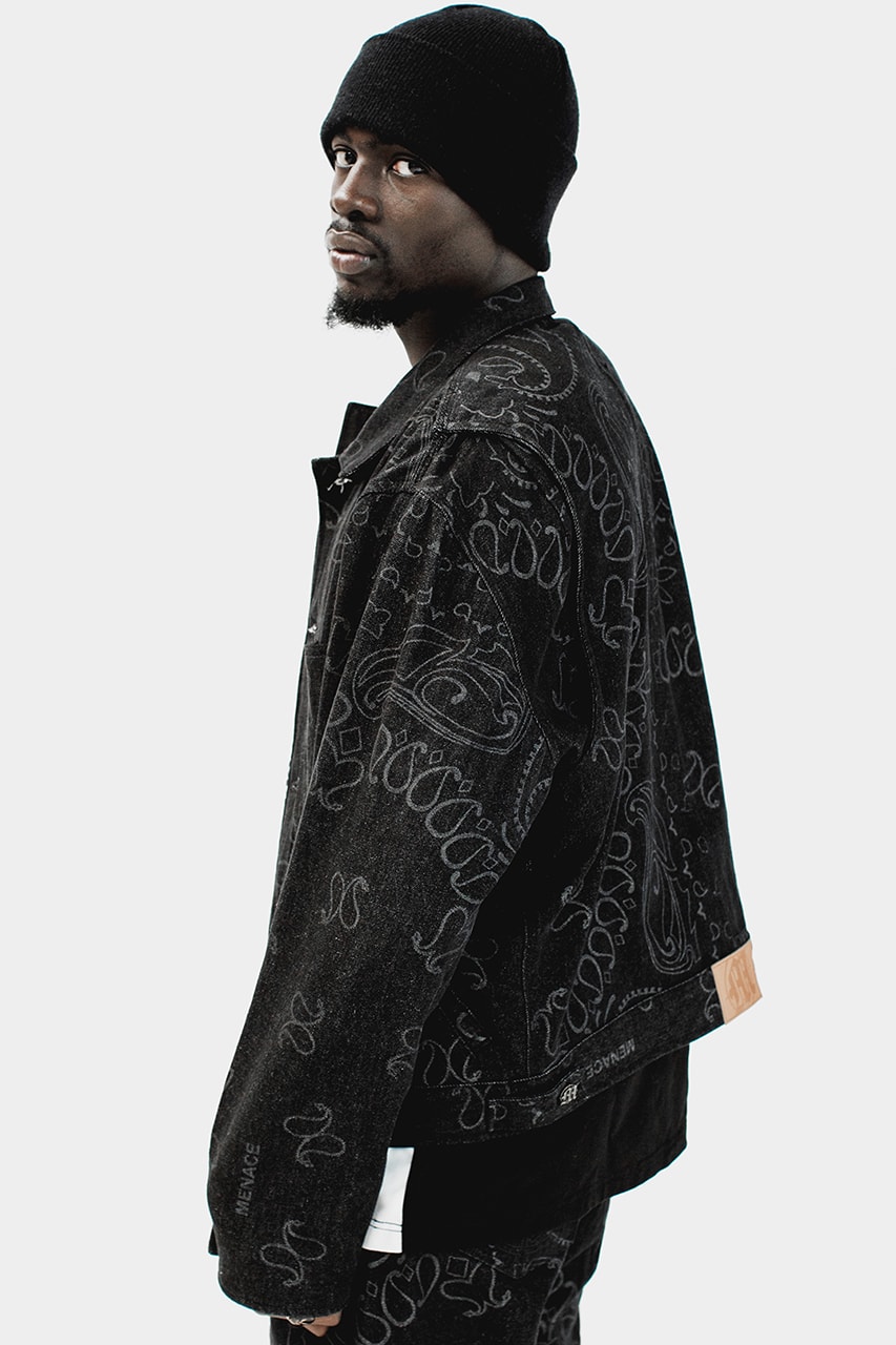 Sheck Wes Menace Fall Winter 2020 Lookbook menswear streetwear rapper hip hop collection fw20 jackets hoodies t shirts denim sweaters