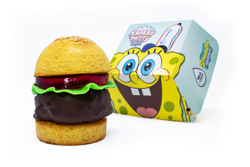 Milk Cream Cereal Bar X Spongebob Squarepants Krabby Patty Ice Cream Sliders Hypebeast