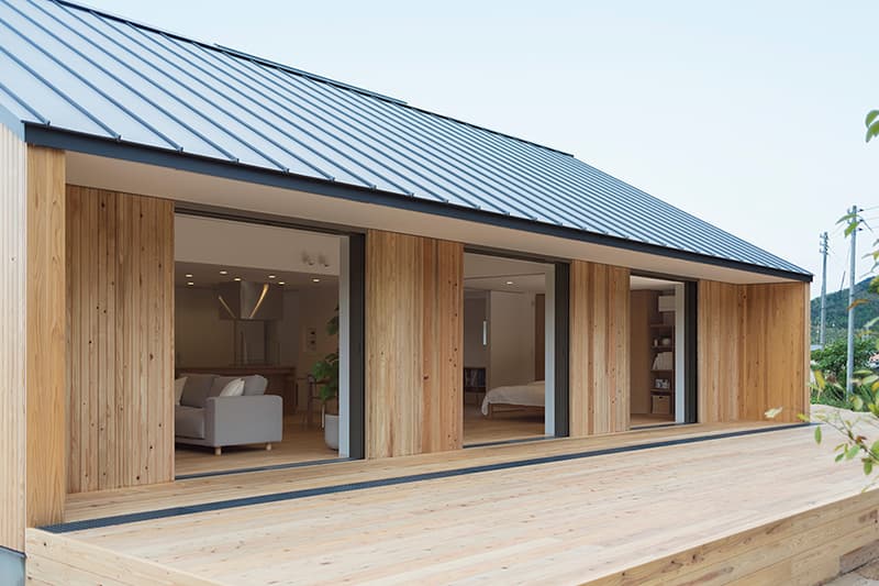 MUJI Opens Its Minimal Prefab Home in Yamaguchi Yō no Ie plain house architecture house wood nature Japan minimalism Prefabrication