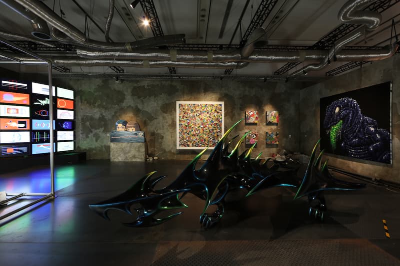 nanzuka jp pop underground exhibition haroshi hajime sorayama toshio saeki artworks paintings sculptures sexy robots