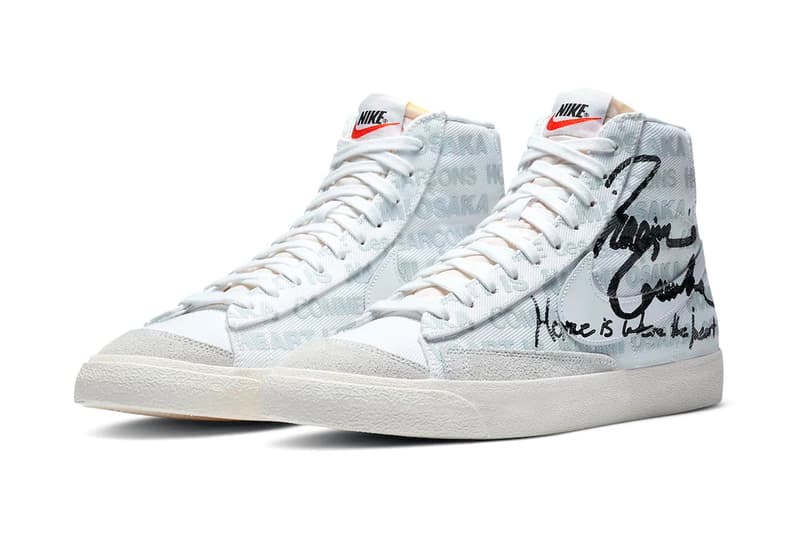 Naomi Osaka COMME des GARÇONS Nike Blazer Mid Official Look Release Info DA5383-100 White Pure Platinum Sail Black