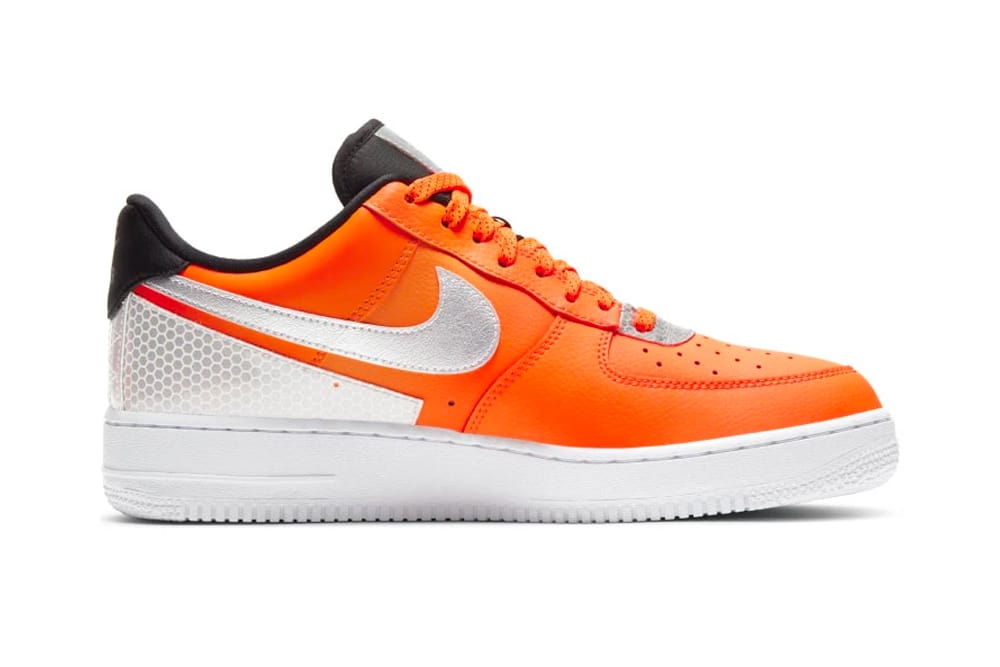 orange and white air force 1