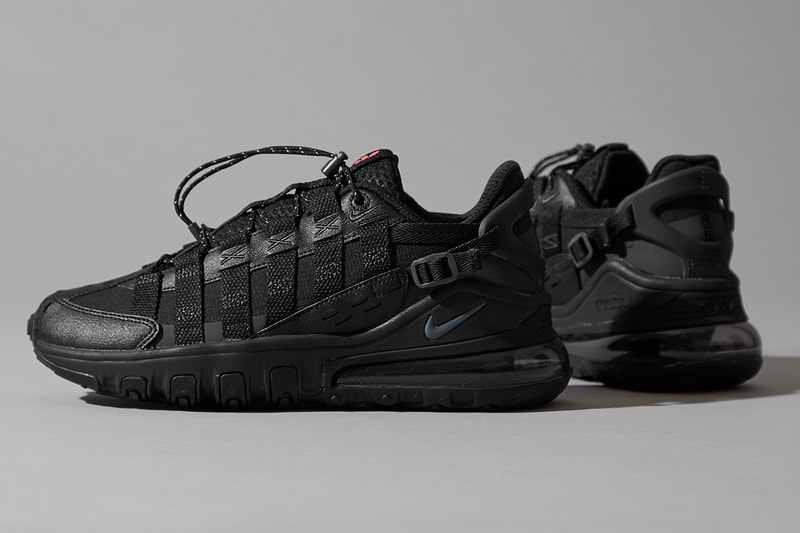 Nike Air Max 270 Vistascape "Black/Gray" CQ7740 001 Mesh Nylon Ripstop Triple Black Blacked Out Murdered Swoosh React Air Cushioning Technology Ninja Avant Garde Design