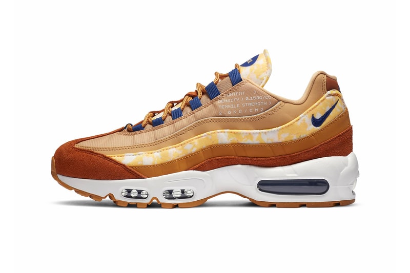Nike Air Max 95 Twine Tawny Deep Royal Blue Sail CU1560 700 menswear streetwear fall winter 2020 collection fw20 sneakers shoes kicks trainers runners footwear
