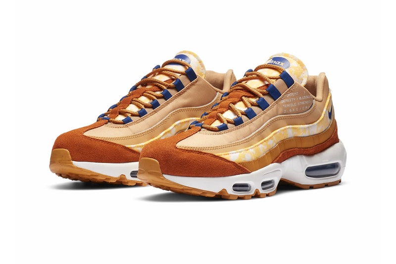 Nike Air Max 95 Twine Tawny Deep Royal Blue Sail CU1560 700 menswear streetwear fall winter 2020 collection fw20 sneakers shoes kicks trainers runners footwear