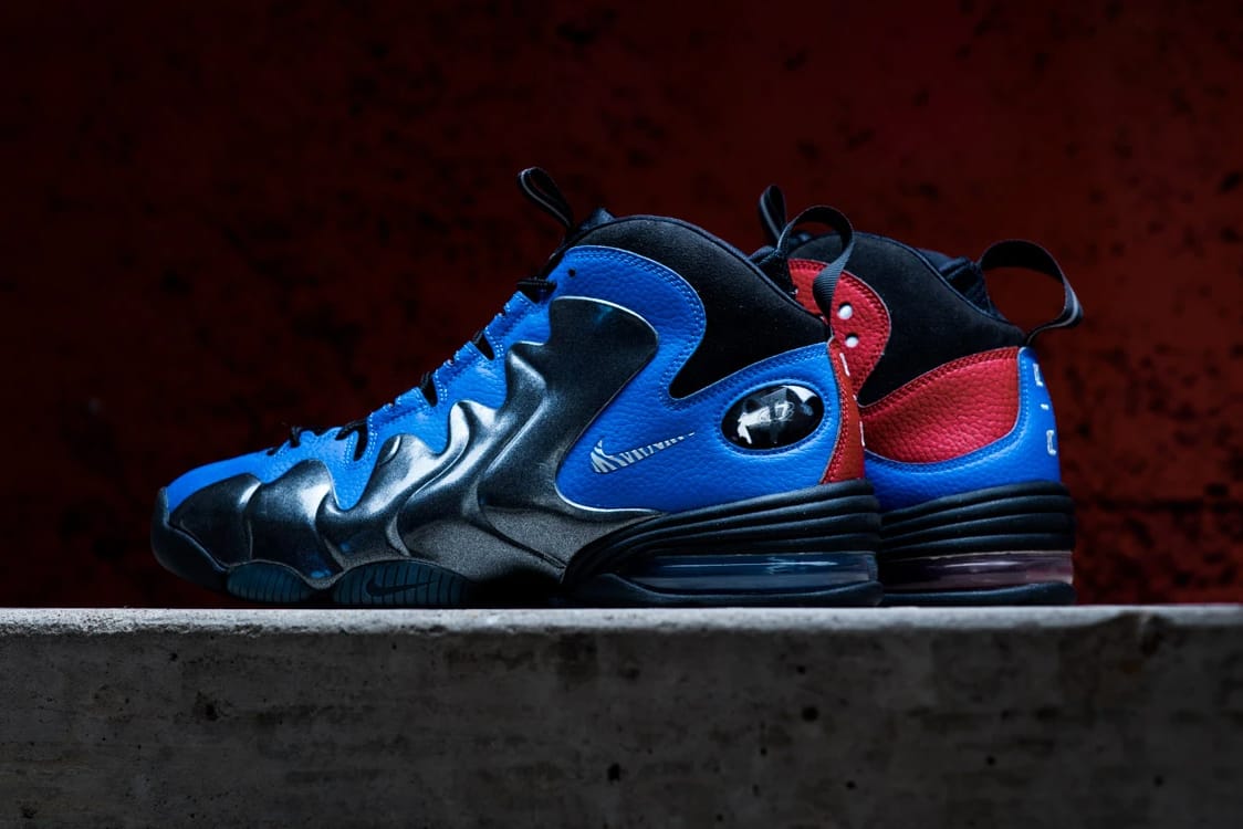 penny hardaway shoes red and black