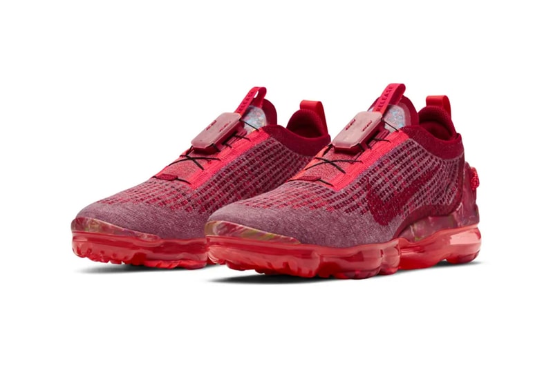 Nike Air VaporMax 2020 FlyKnit Team Red Lightning Crimson Fitness Red CT1823 600 menswear streetwear fall winter 2020 collection fw20 kicks shoes sneakers