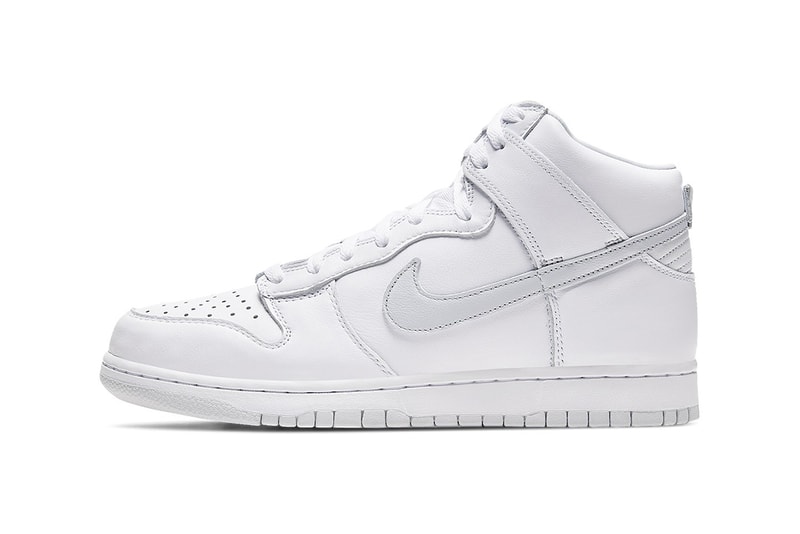 Nike Dunk High "Pure Platinum" cz8149-101 Sneaker Release Information Drop Date Cop Online Shop Footwear Swoosh SB Skateboarding Basketball Triple White Clean 