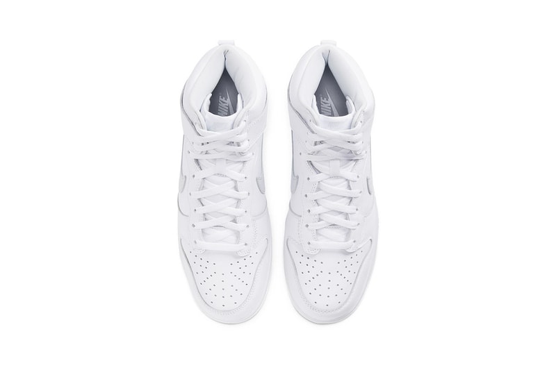 Nike Dunk High "Pure Platinum" cz8149-101 Sneaker Release Information Drop Date Cop Online Shop Footwear Swoosh SB Skateboarding Basketball Triple White Clean 