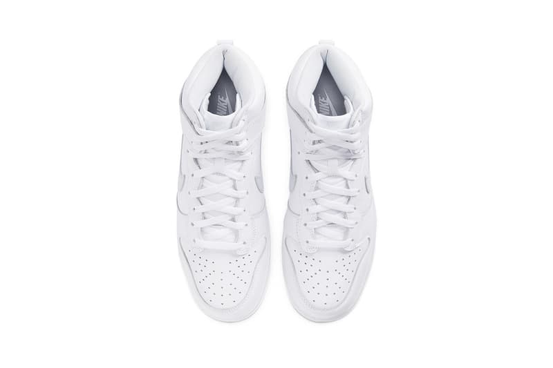 Nike Dunk High "Pure Platinum" cz8149-101 Sneaker Release Information Drop Date Cop Online Shop Footwear Swoosh SB Skateboarding Basketball Triple White Clean