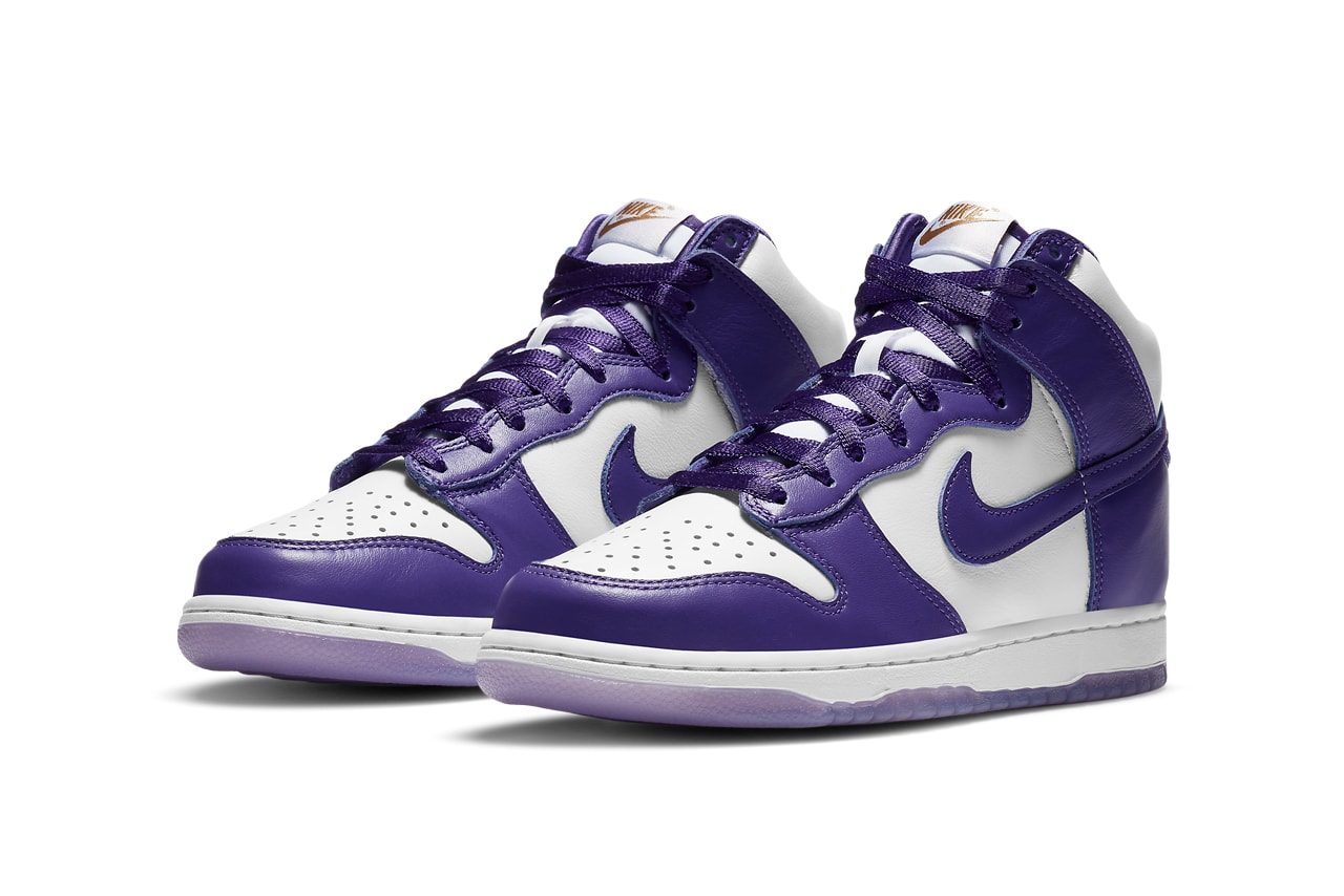 nike sportswear dunk high varsity purple white gold dc5382 100 womens official release date info photos price store list buying guide