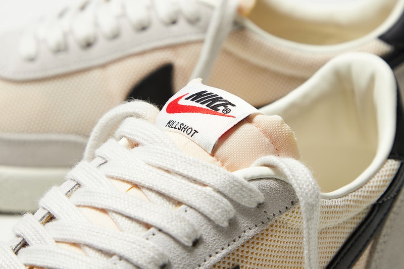 Nike Killshot OG SP "Beige/Black" Sneaker Release Information Aphrodite1994 Closer First Look Swoosh Old Skool Low Top Shoe Trainer Tennis Silhouette Minimal Clean Drop Date Shop Online Footwear dc762 100