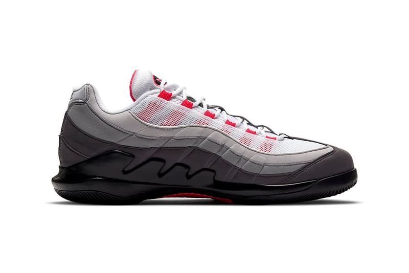 nike air max 95 tennis court zoom vapor x red gray white black release information details sports