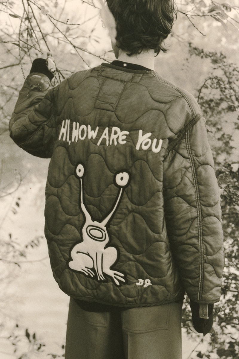 OAMC Daniel Johnston sketches artworks singer songwriter musician artist 2020 capsule collection t shirt jacket liner coach sweater hoodie graphic illustration jeremiah the innocent