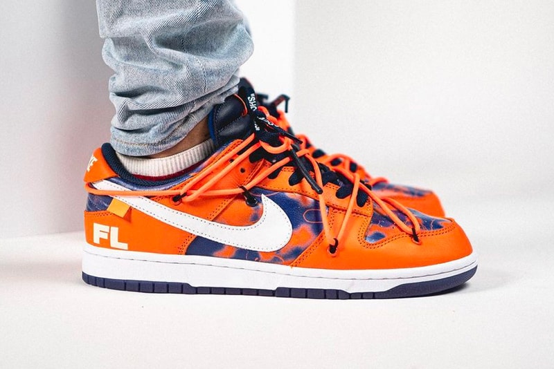 Off-White™ x Futura Nike Dunk Low On Foot Look Virgil Abloh Sneakers Kicks Nike Footwear sneakers kicks trainers sb FL  Futura Laboratories