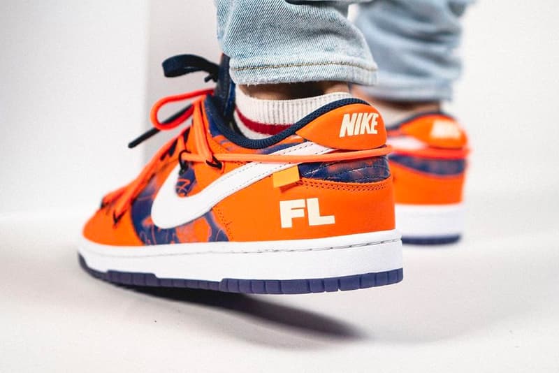 Off-White™ x Futura Nike Dunk Low On Foot Look Virgil Abloh Sneakers Kicks Nike Footwear sneakers kicks trainers sb FL  Futura Laboratories