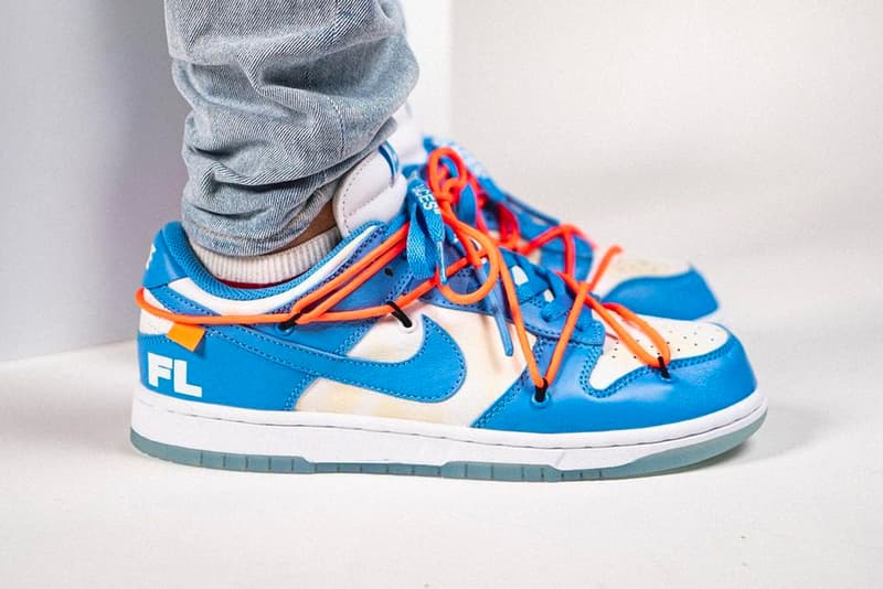 Off-White™ x Futura Nike Dunk Low On Foot Look Virgil Abloh Sneakers Kicks Nike Footwear sneakers kicks trainers sb FL  Futura Laboratories