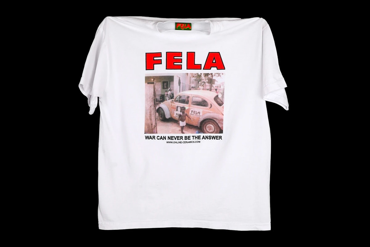 Online Ceramics Capsule Afrobeat Legend Fela Kuti tribute menswear streetwear t shirts long sleeves lps albums vinyl records nigerian african tote bag sticker waterbottle accessories
