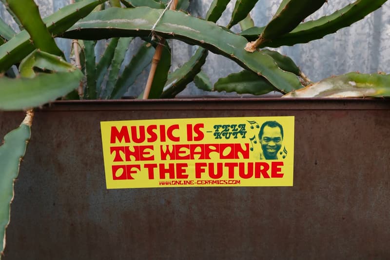 Online Ceramics Capsule Afrobeat Legend Fela Kuti tribute menswear streetwear t shirts long sleeves lps albums vinyl records nigerian african tote bag sticker waterbottle accessories