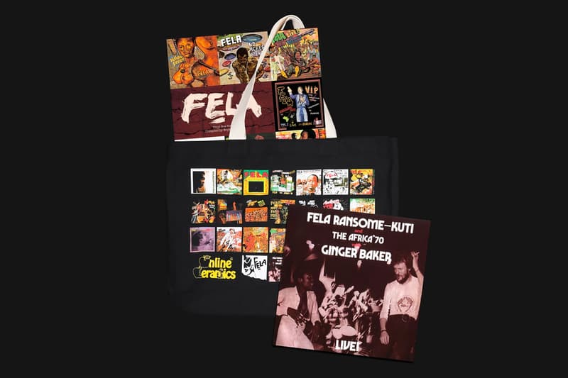 Online Ceramics Capsule Afrobeat Legend Fela Kuti tribute menswear streetwear t shirts long sleeves lps albums vinyl records nigerian african tote bag sticker waterbottle accessories