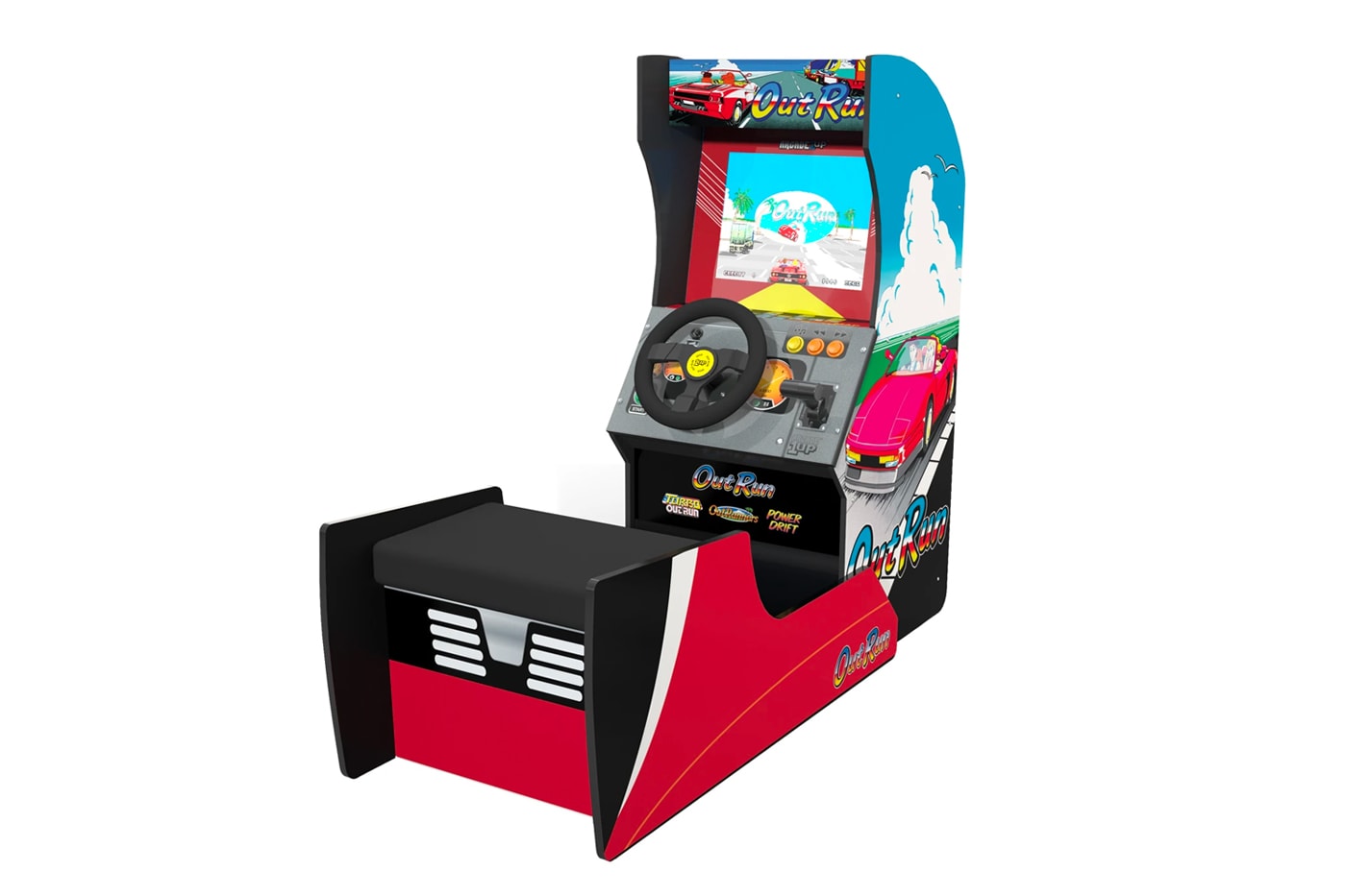 Arcade1Up Debuts First Driving Cabinet OutRun Turbo OutRun OutRunners Power Drift games titles sega nostaglic retro vintage gaming