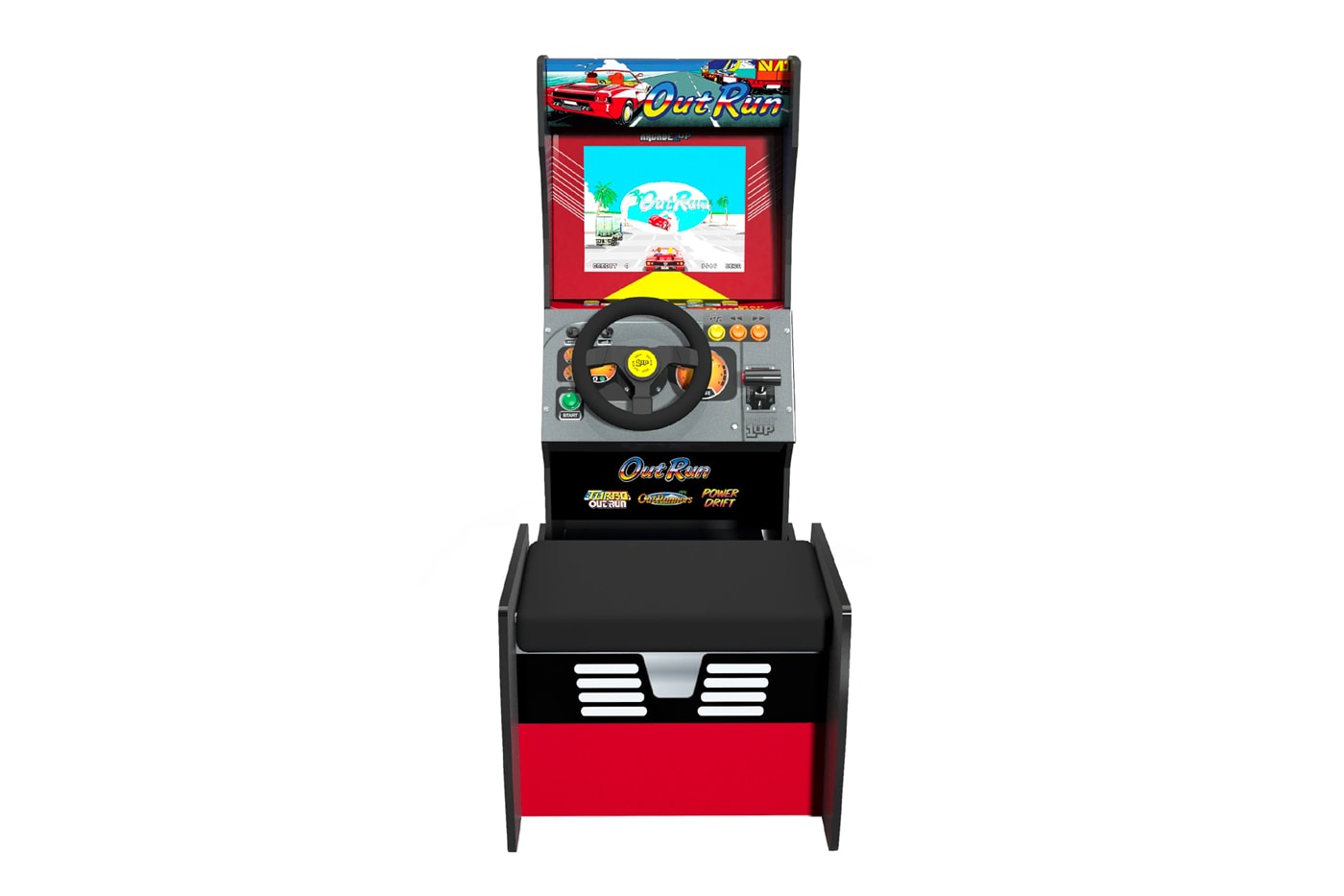 Arcade1Up Debuts First Driving Cabinet OutRun Turbo OutRun OutRunners Power Drift games titles sega nostaglic retro vintage gaming