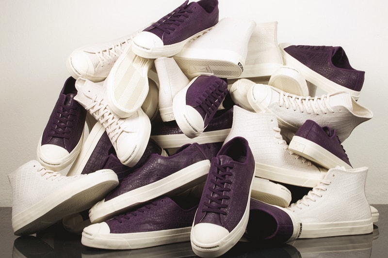 pop trading company converse cons jack purcell pro hi ox dragonskin dark purple white release information amsterdam
