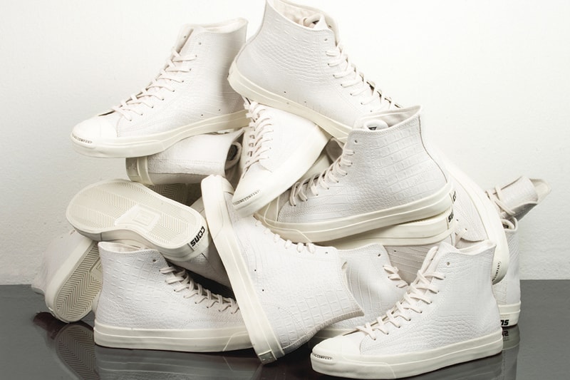 pop trading company converse cons jack purcell pro hi ox dragonskin dark purple white release information amsterdam