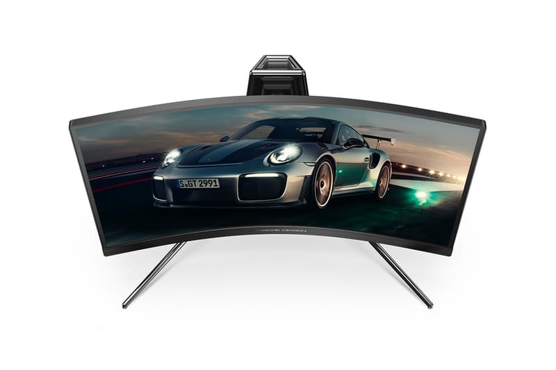 Porsche Design AOC AGON PD27 Gaming Monitor Boxer 911 Cars Racing Gaming Simulator Tech screens display