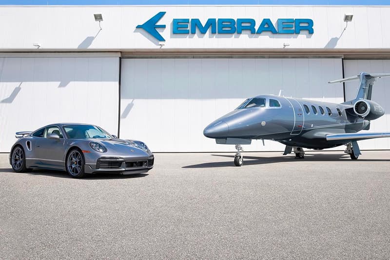 You Can Now Purchase 1-of-10 Porsche x Embraer 911 Turbo S/Business Jet "Duet" Combos Embraer Phenom 300E light jet business jet coronavirus Covid-19 German Brazilian millionaire sporst cars watches