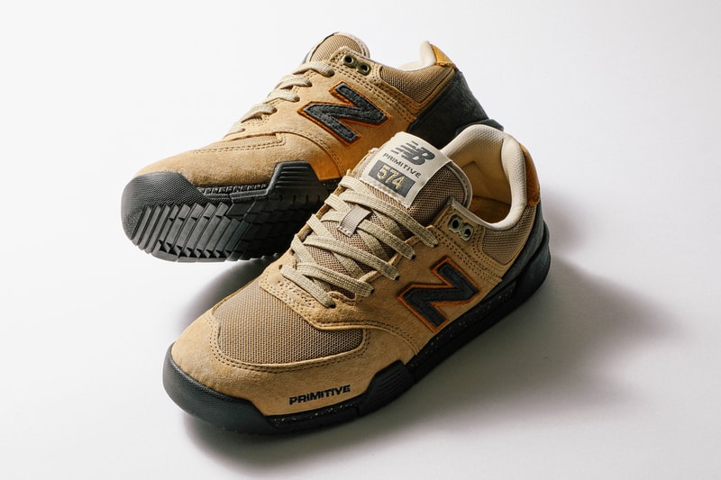 primitive skateboarding new balance numeric 574 tan wheat black tiago lemos video clip official release date info photos price store list buying guide