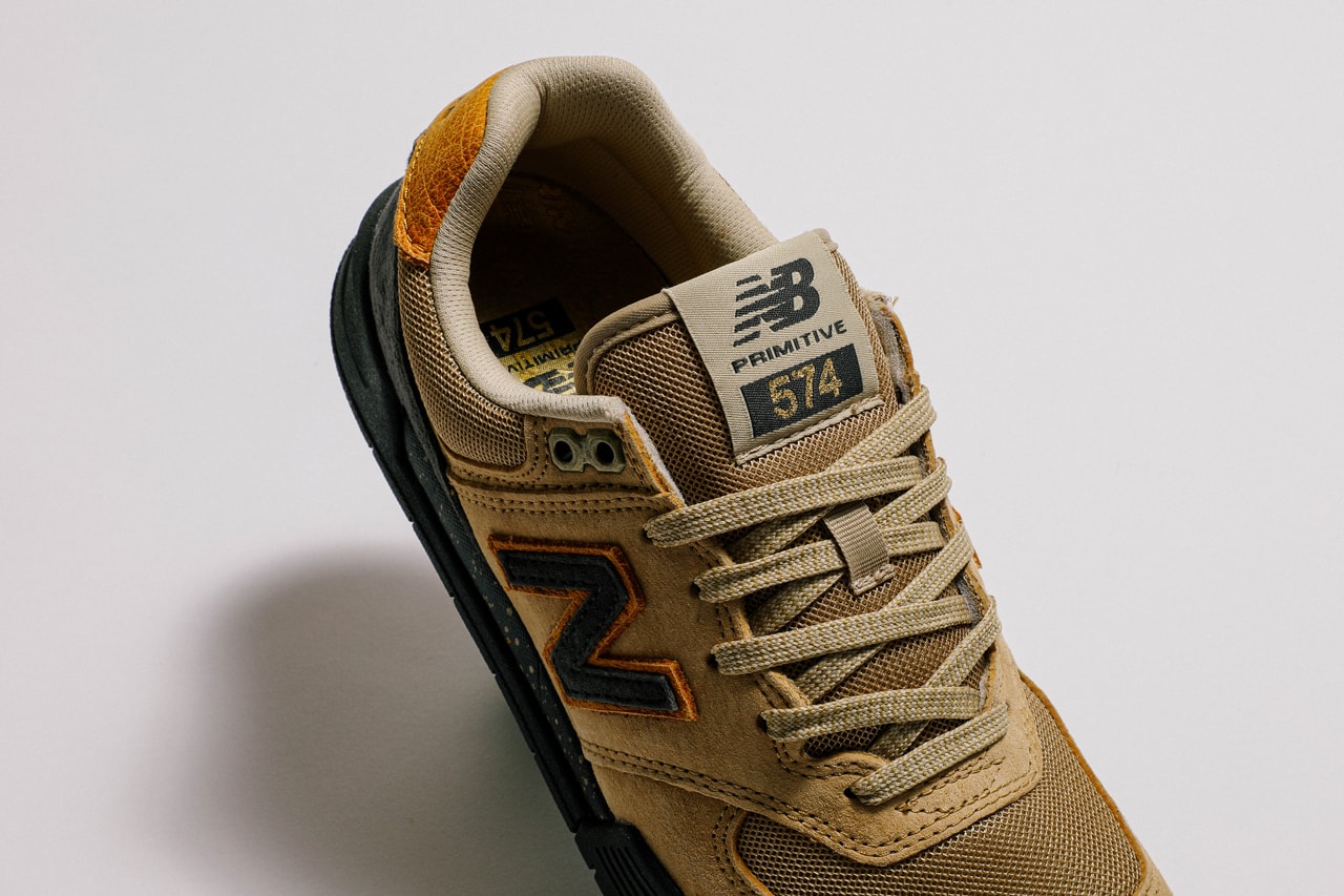 primitive skateboarding new balance numeric 574 tan wheat black tiago lemos video clip official release date info photos price store list buying guide