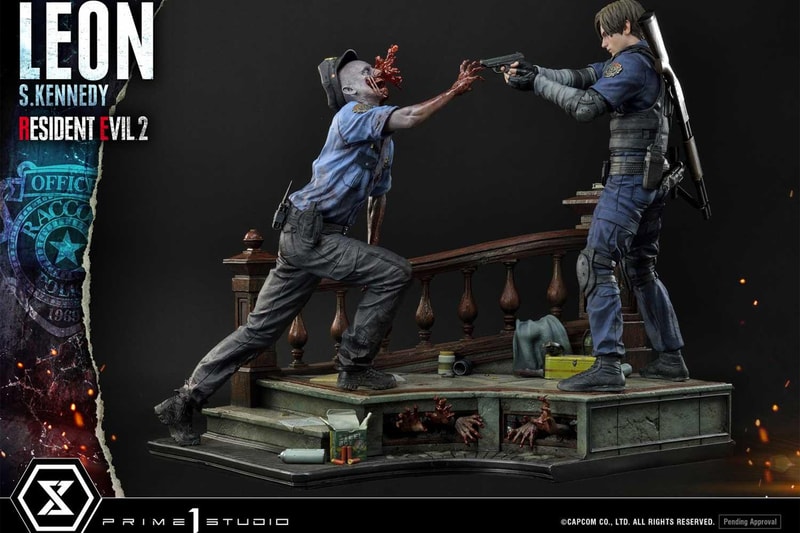 prime 1 studio capcom resident evil 2 leon s kennedy claire redfield video game statue model collectible toy