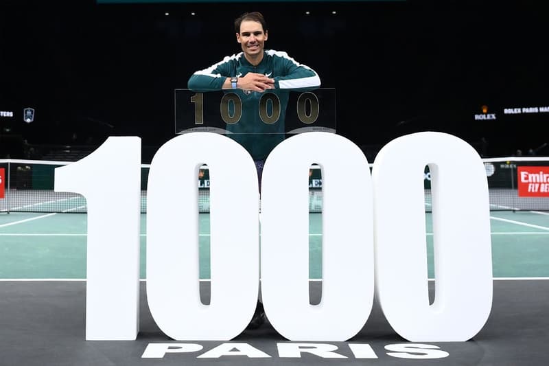 atp tour tennis rafael nadal spain spanish player 1000 match wins professional record rate percentage 83