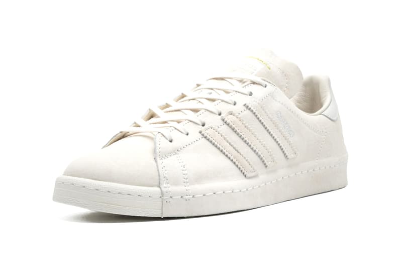 RECOUTURE x adidas Originals Campus 80s "Black/White" "Beige" Suede Sole Unit Detailing Extended Deconstructed Collaboration Three Stripes Drop Date Closer First Look Release Information