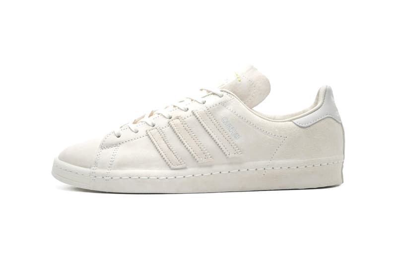 RECOUTURE x adidas Originals Campus 80s "Black/White" "Beige" Suede Sole Unit Detailing Extended Deconstructed Collaboration Three Stripes Drop Date Closer First Look Release Information