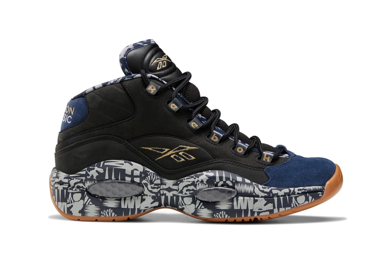 reebok question mid allen iverson classic black collegiate navy blue solid grey gum brown FX4991 official release date info photos price store list buying guide