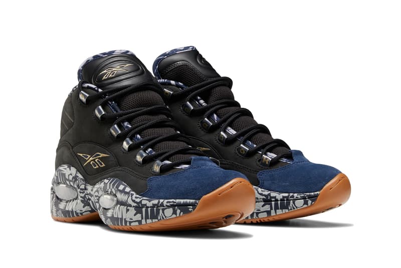 reebok question mid allen iverson classic black collegiate navy blue solid grey gum brown FX4991 official release date info photos price store list buying guide